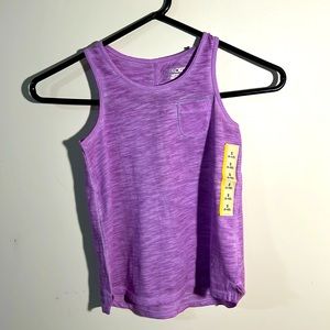 Purple Tank Top with a Pocket, Size Small for Girls